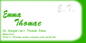 emma thomae business card